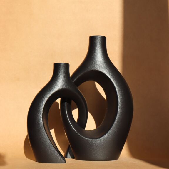 Duo "Vases Enlacés" - céramique