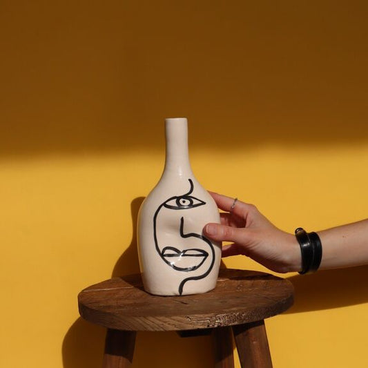 Vase "Visage Déformé" - céramique
