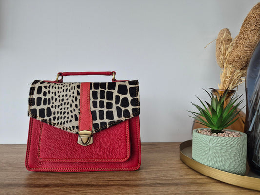 Sac à main bandoulière "Rita" - cuir recyclé